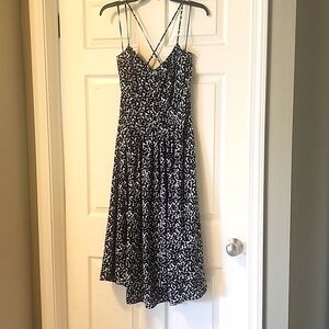 Black and white spaghetti strap dress